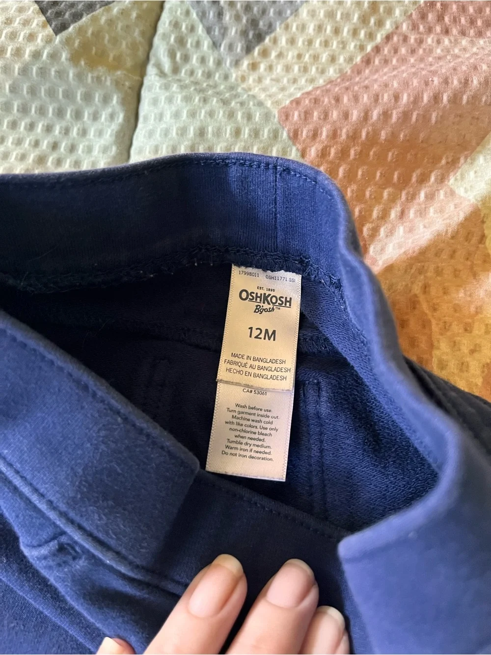 Girls Navy Pull-On Pants